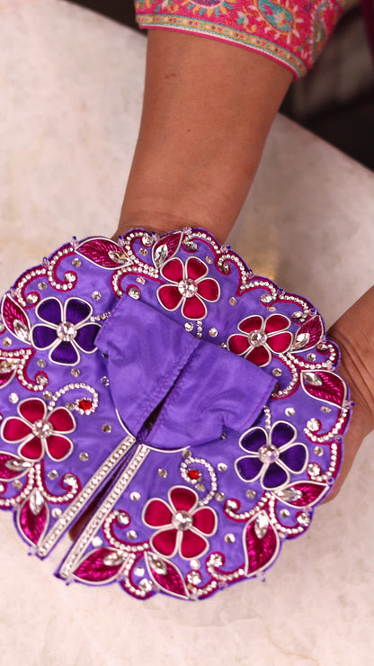 Pushp Mala Lavender Laddu Gopal Poshak