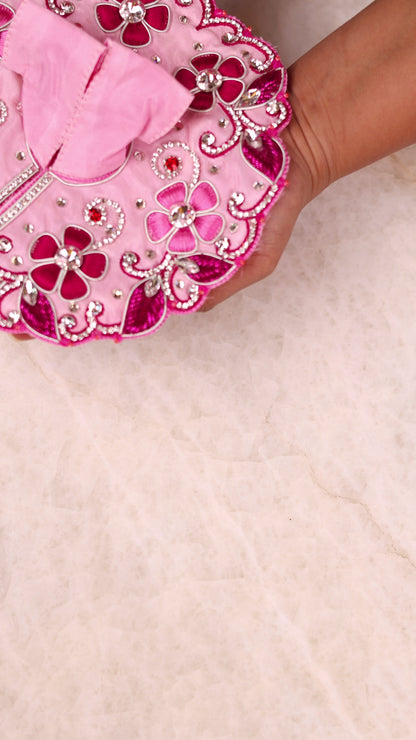Pushp Mala Pink Laddu Gopal Poshak