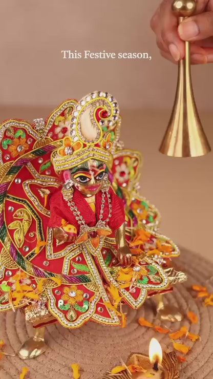 Madhur Leela Orange Laddu Gopal Poshak