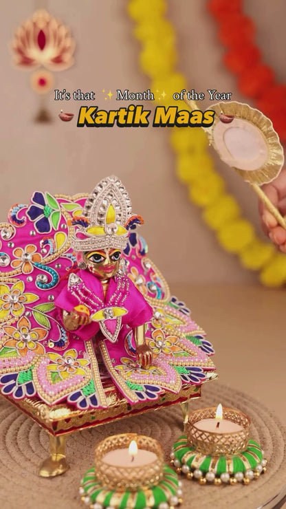 Indradhanu Magenta Laddu Gopal Poshak