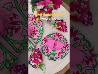 Pink Mulmul Cotton Laddu Gopal Poshak